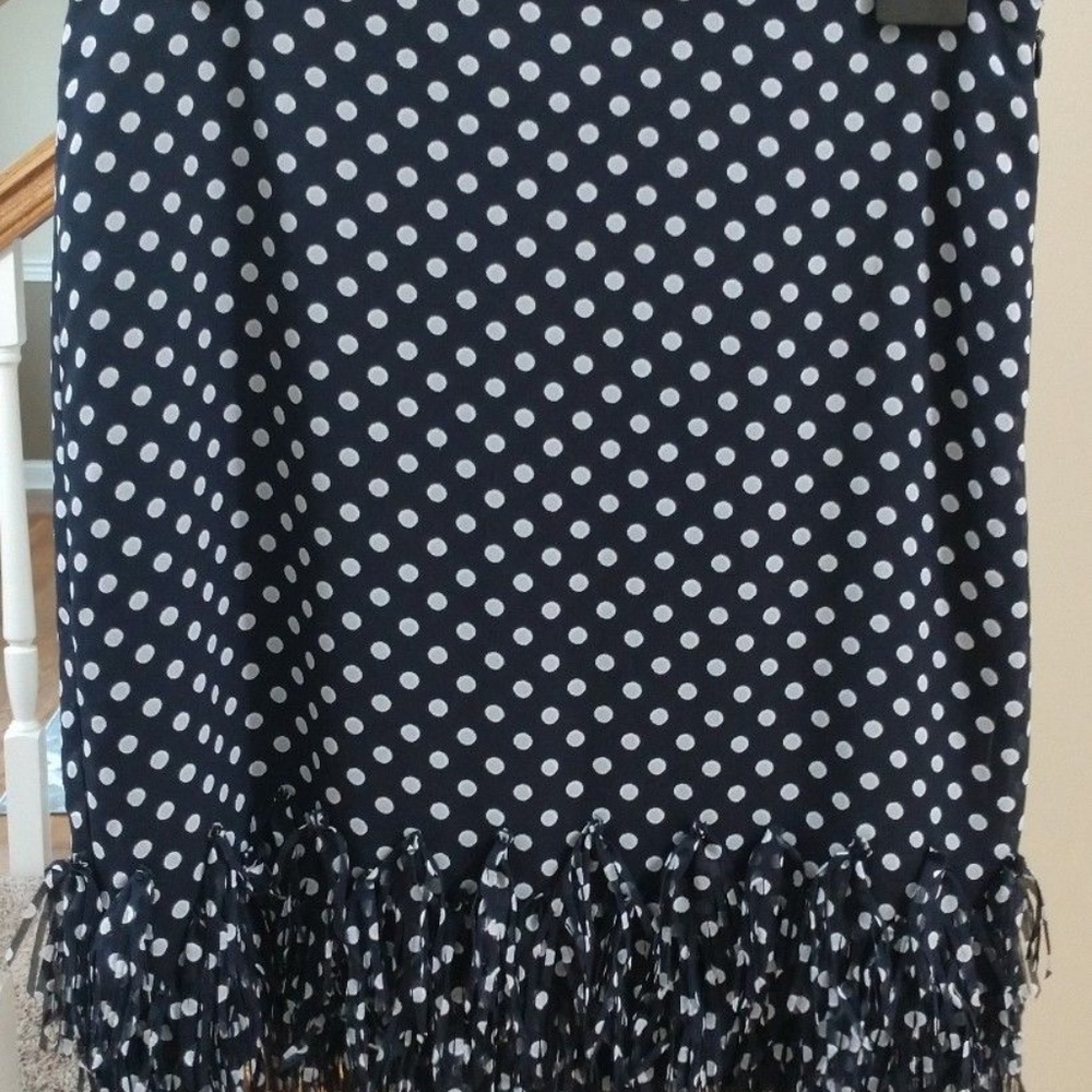 Ann Taylor 2P Navy polka dot skirt, NWT